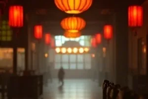 《铁轨上的月亮》剧照：夜色中铁轨向远方延伸，天上挂着一轮圆月